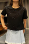 Women's Ribbon Detailed Crew Neck T-Shirt - 5