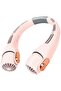 YU WELL Mini Wearable USB Neck Fan Long-lasting Battery Portable Lightweight Powerful Winds (Pink, 3 - 2
