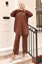 Pearl Detailed Suit Brown 19259 - 3