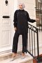 Pearl Detailed Suit Black 19259 - 3