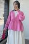 Robadan Tie-Up Muslin Kimono – Pink - 5