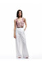 X Melis Ağazat - Slim Fit Cotton Front Tie Detailed Bow Floral Crochet Crop Vest - 3