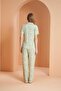 Women's Yellow Buttoned Pajamas Set 27055 - 4