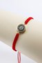 Red Colored Elevator Gold Zircon Stone Evil Eye Bracelet, Gift Bracelet