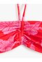 Floral Patterned Strapless Bikini Top - 2
