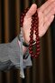 Şahin Ağa Series Antique Original New Crimped Amber Heavy Silver Design Prayer Beads - 3