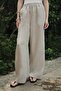 100% Linen Plain Stone Trousers - 3