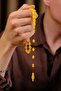 Master Sinan Bülbül High-End Collectible Old Ottoman Crimping Amber Prayer Beads (Antique Faturan Ambe - 3