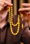 Master Sinan Bülbül High-End Collectible Old Ottoman Crimping Amber Prayer Beads (Antique Faturan Ambe
