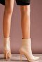 Women's Thin Heeled Medium Size Stylish Zippered Modern Boots for Daily and Invitations - 4