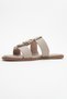 Sveta Stone Skin Buckle Genuine Leather Women's Slippers - 4