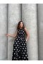 Patterned Flared Belted Design Jumpsuit - 4