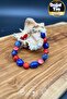 Deep Balances: Coral & Lapis Lazuli Natural Stone Steel Bracelet