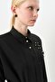 Stylish Tunic with Accessories and Asymmetric Detail Black - 2
