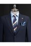 Italian Style Slim Fit Jacket Pants Suit Navy Blue T14139 - 2