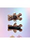 2 Pieces of Hair Rubber and Buckle with Caramel Color Teddy Bear - 4
