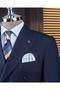 Italian Style Double-Breasted Jacket Pants Suit Navy Blue T14116 - 5