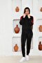Red Sleeve Patterned Sports Suit - 5
