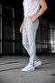 Men's Gray Relaxed Fit Side Pockets Elastic Waist Lace up Jogger Pants - 5