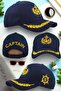 Captain Cap Rudder Embroidered Captain's Lettering on the Back Embroidered