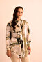 Leaf Patterned Blouse - 2