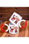Nine-Dede Coated Red Handled 2-Piece Cups - 2