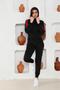 Red Sleeve Patterned Sports Suit - 6