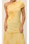 Women's Yellow Shoulder Detailed Patterned Lined Long Tulle Dress - 2