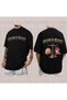 Brain and Heart Printed Oversize Unisex Women/Men Black Crew Neck Tshirt