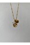 Oyster Detailed Letter and Evil Eye Necklace