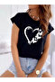 Unisexheart Printed Oversize Crew Neck T-Shirt