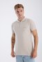 Polo Neck T-Shirt Göktürk Letters Turkish Printed Embroidered Special Design 100% Cotton Slim Fit Zippered - 2