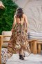 Yellow Color Halter Neck Stone Detailed Silk Dress - 3