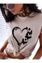 Unisexheart Printed Oversize Crew Neck T-Shirt - 2