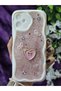 Samsung Galaxy A06 Compatible Stylish Phone Case with Heart Pink Glitter Pearl and Ribbon Detail - 3