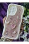 Samsung Galaxy A13 Compatible Stylish Phone Case with Heart Pink Glitter Pearl and Ribbon Detail - 4