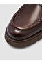 100% Genuine Leather Brown Buckle Men's Casual Shoes - 7