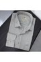 Men's Classic Wide Relaxed Fit Pocket Striped Long Sleeve Cotton Shirt - 2