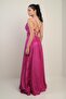 Lined Glitter Long Evening Dress with Rope Straps - 4