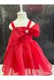 Lady's Children's Evening Dress with Thin Straps and Flower Detail