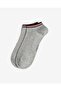 Seamless Men's Booties Gray Socks Colorful Hoops