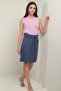 Women's Waist Belted Double Breasted Lyocell Short Skirt