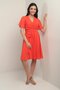 Women's Double Breasted Neckline Flounce Sleeves Lined Chiffon Dress - 2