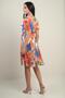 Women's Double Breasted Collar Waist Belted Lined Snowdrop Chiffon Dress - 4