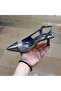 Women's 7 cm Thin Heel Closed Front Open Back Both Daily and Evening Dress Heeled Shoes - 5