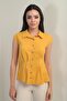 Women's Pleated Waist Sleeveless Shirt - 3