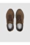 100% Genuine Leather Khaki Suede Lace-Up Men's Sports Shoes - 4
