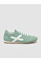 Monamae 100% Genuine Leather Green Suede Lace-Up Women's Sneaker