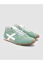 Monamae 100% Genuine Leather Green Suede Lace-Up Women's Sneaker - 2
