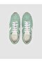 Monamae 100% Genuine Leather Green Suede Lace-Up Women's Sneaker - 4